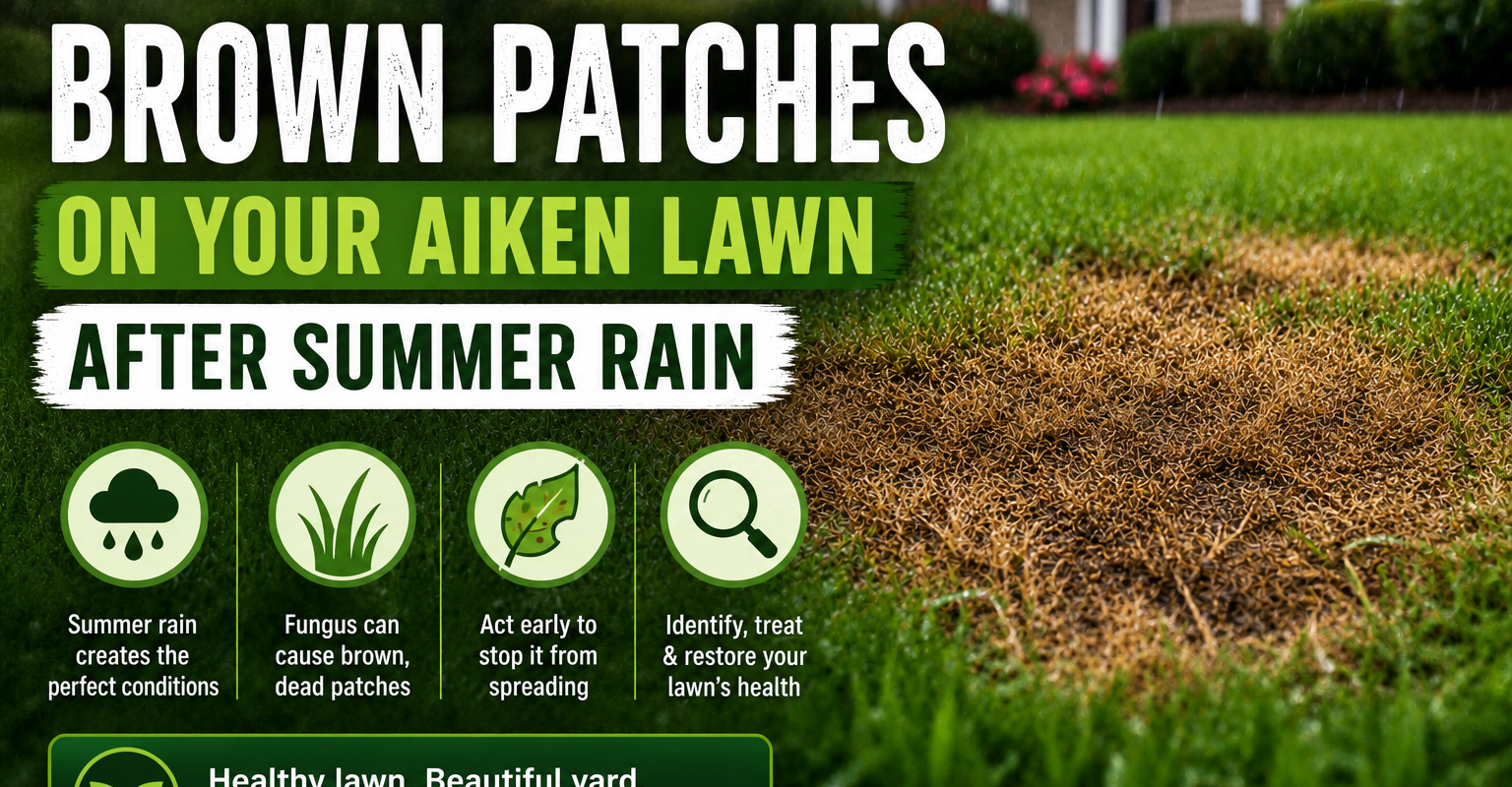 Brown Patches on Your Aiken Lawn After Summer Rain